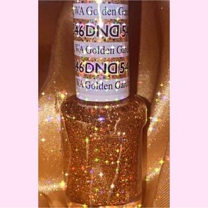 Gold glitter nail polish